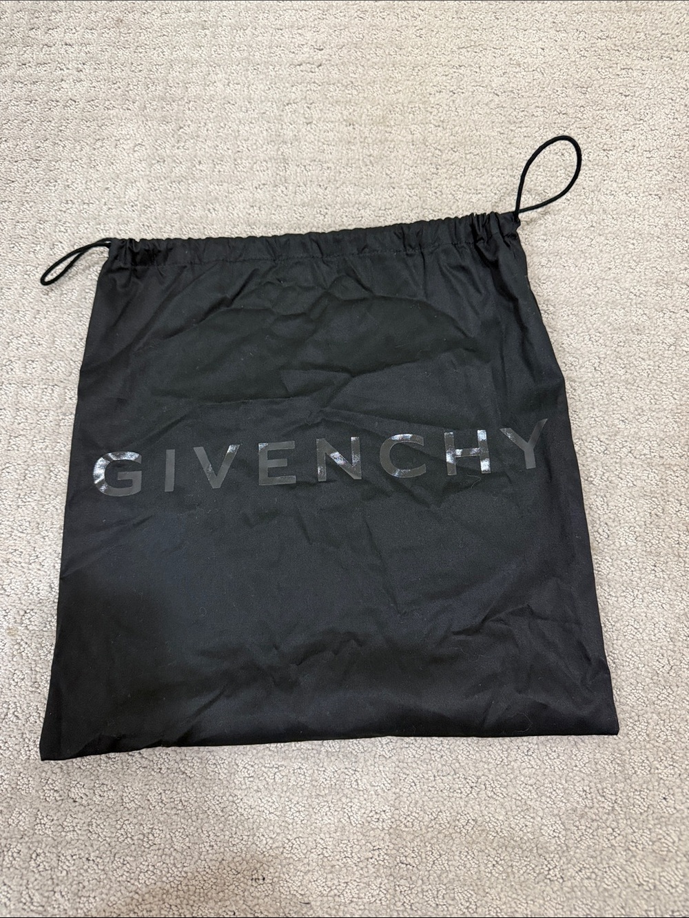 Givenchy black drawstring dust bag